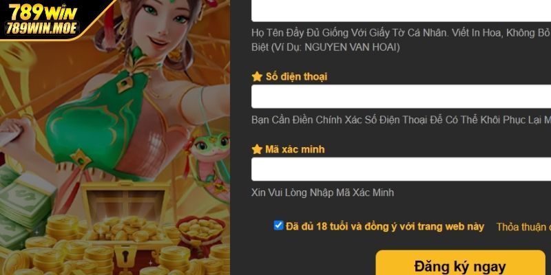 Đăng ký tài khoản tại nhà cái 789WIN để tham gia sảnh slot