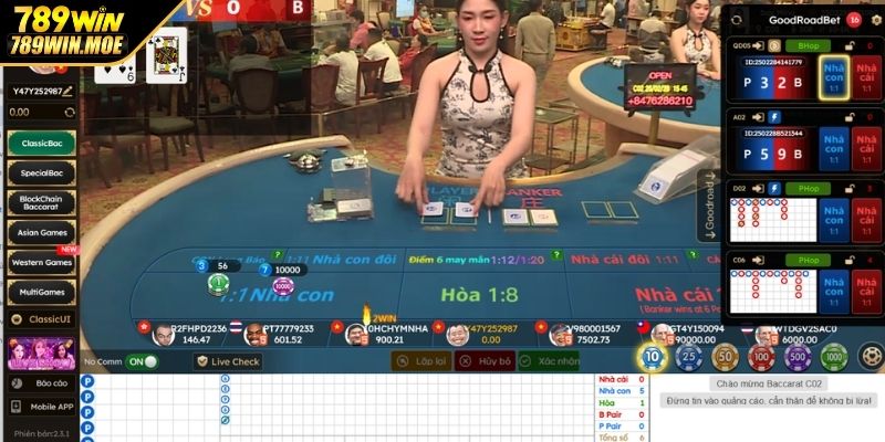 Game sòng bài Baccarat kịch tính
