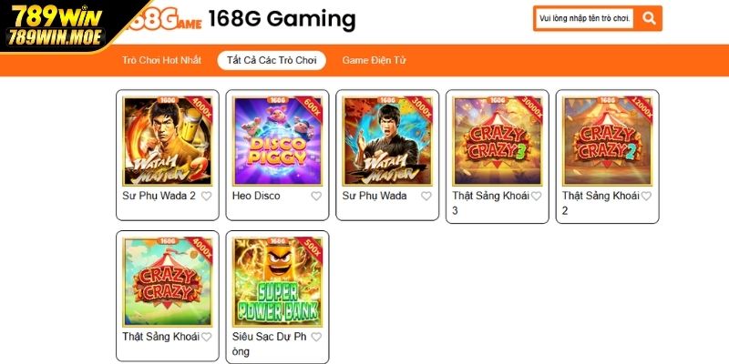 Những tựa game đáng trải nghiệm tại 168G điện tử