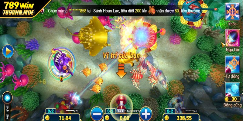 Quan sát và xả đạn đúng lúc khi chơi FC bắn cá