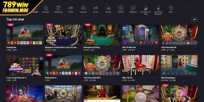 Thông tin cơ bản về sảnh chơi EVO Sòng Bài 789WIN