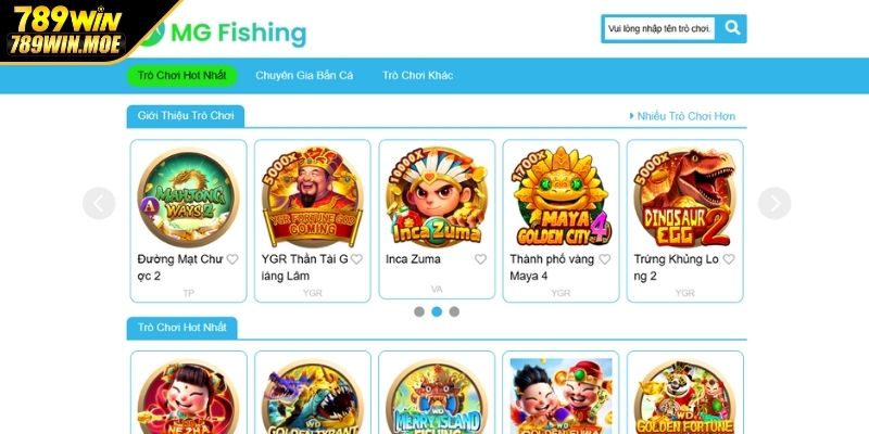 Tổng quan sảnh MG bắn cá