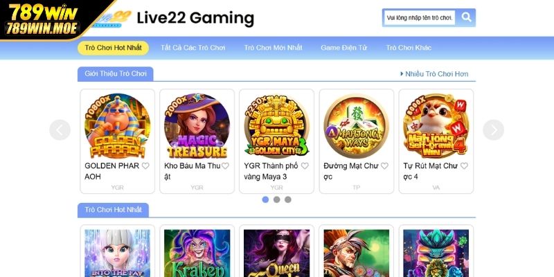 Tổng quát thông tin về sảnh chơi LIVE22 Nổ Hũ